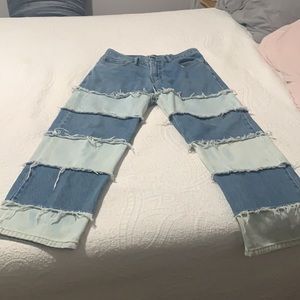 Reworked Bleach Dyed Levi Jeans